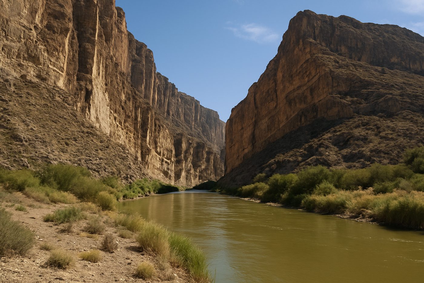 Santa Elena Canyon on the Rio Grande in Big Bend