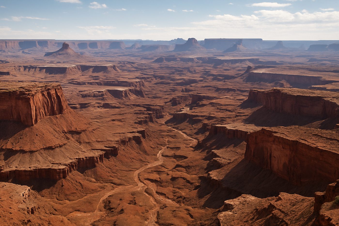 Layered canyons seen from Island in the Sky