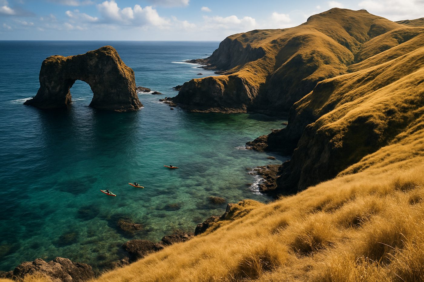Sea cliffs and arch at Channel Islands National Park