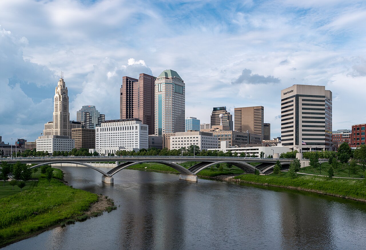 Columbus above the Scioto River