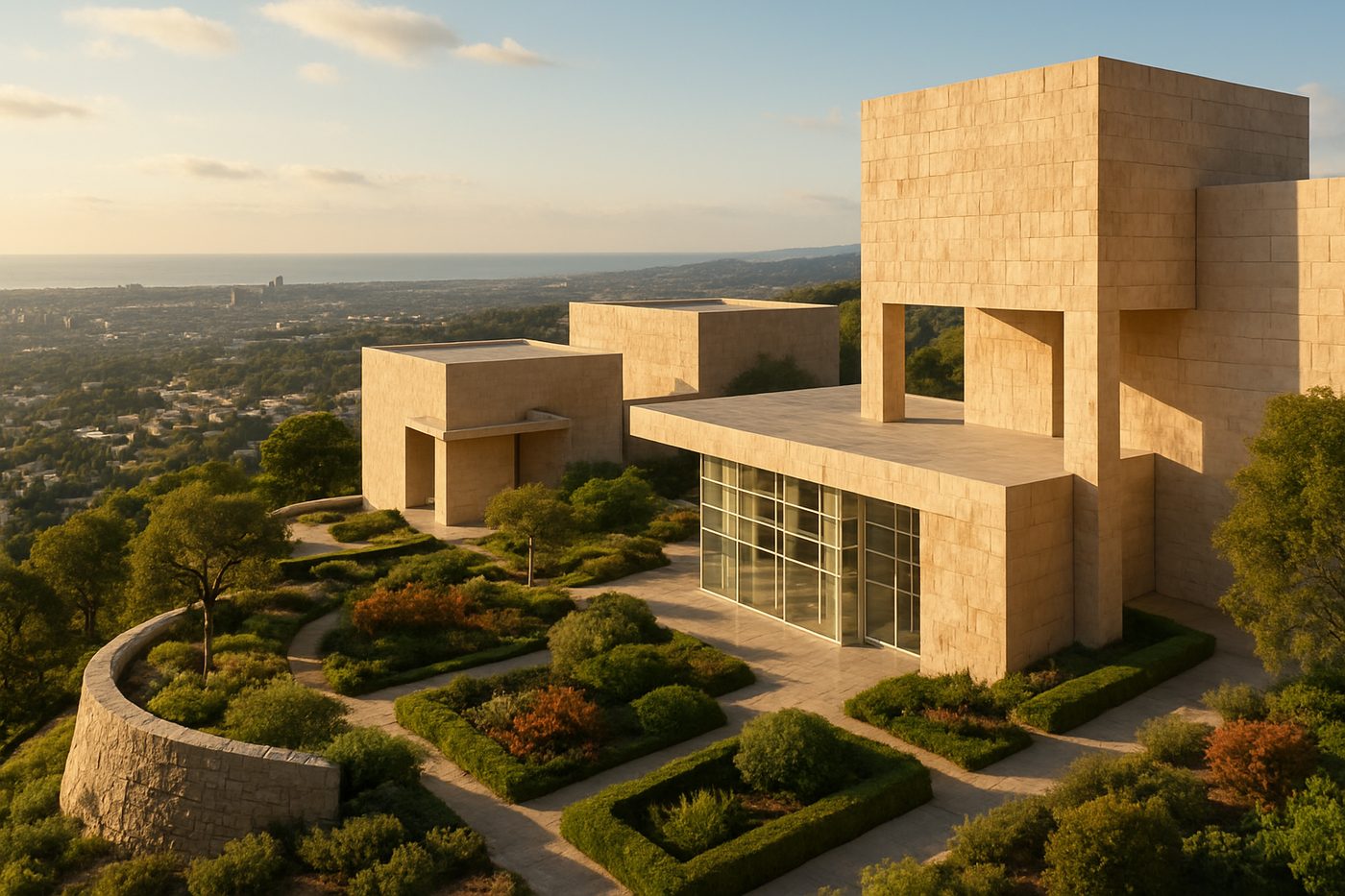 The Getty Center above Los Angeles