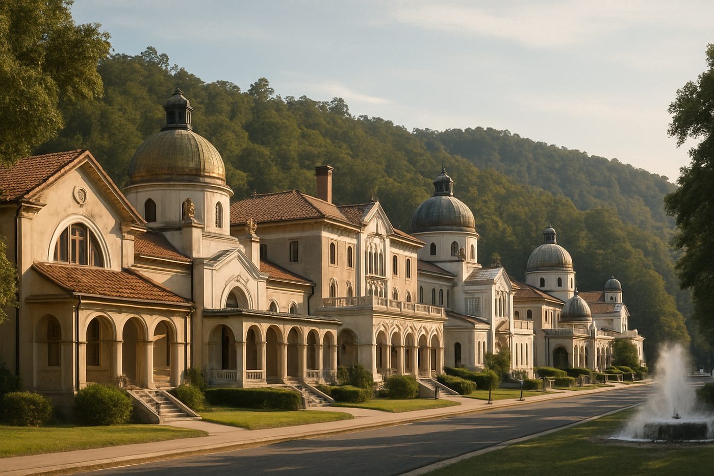 Historic Bathhouse Row at Hot Springs National Park