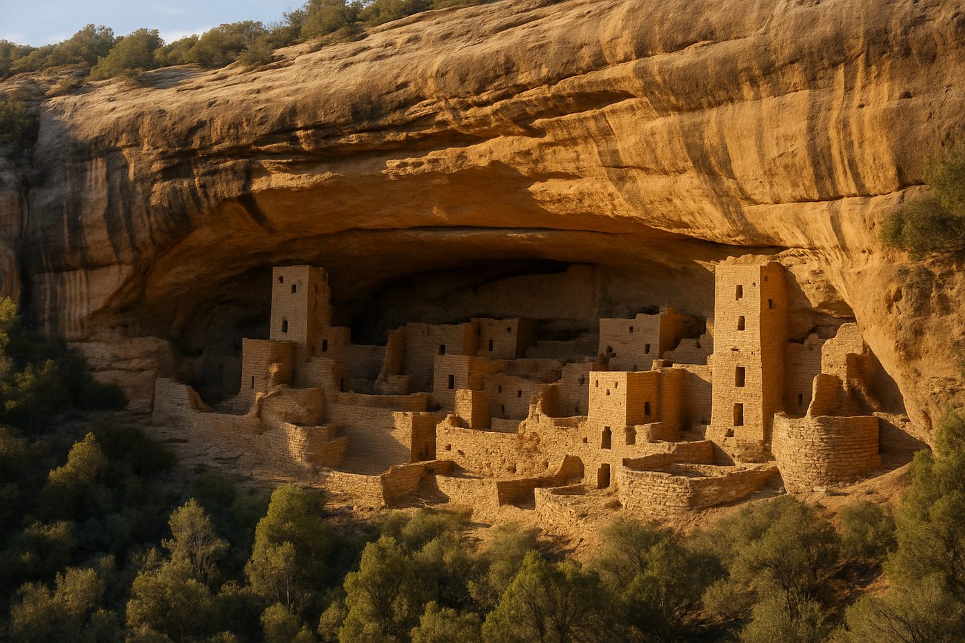Cliff Palace, an Ancestral Puebloan cliff dwelling at Mesa Verde National Park