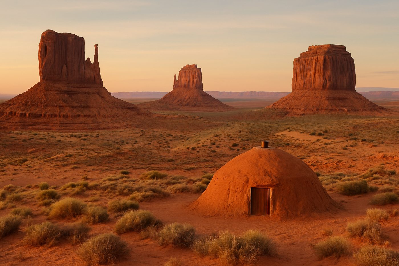 Red buttes of Monument Valley on the Navajo Nation