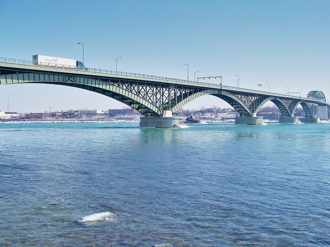 The Peace Bridge over the Niagara River