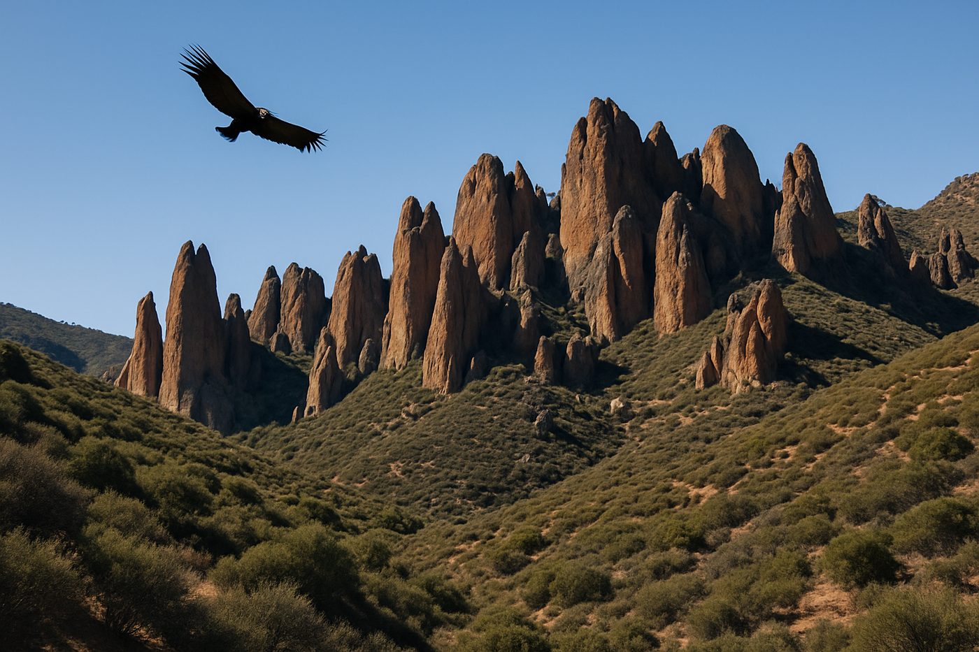 Volcanic rock spires at Pinnacles National Park