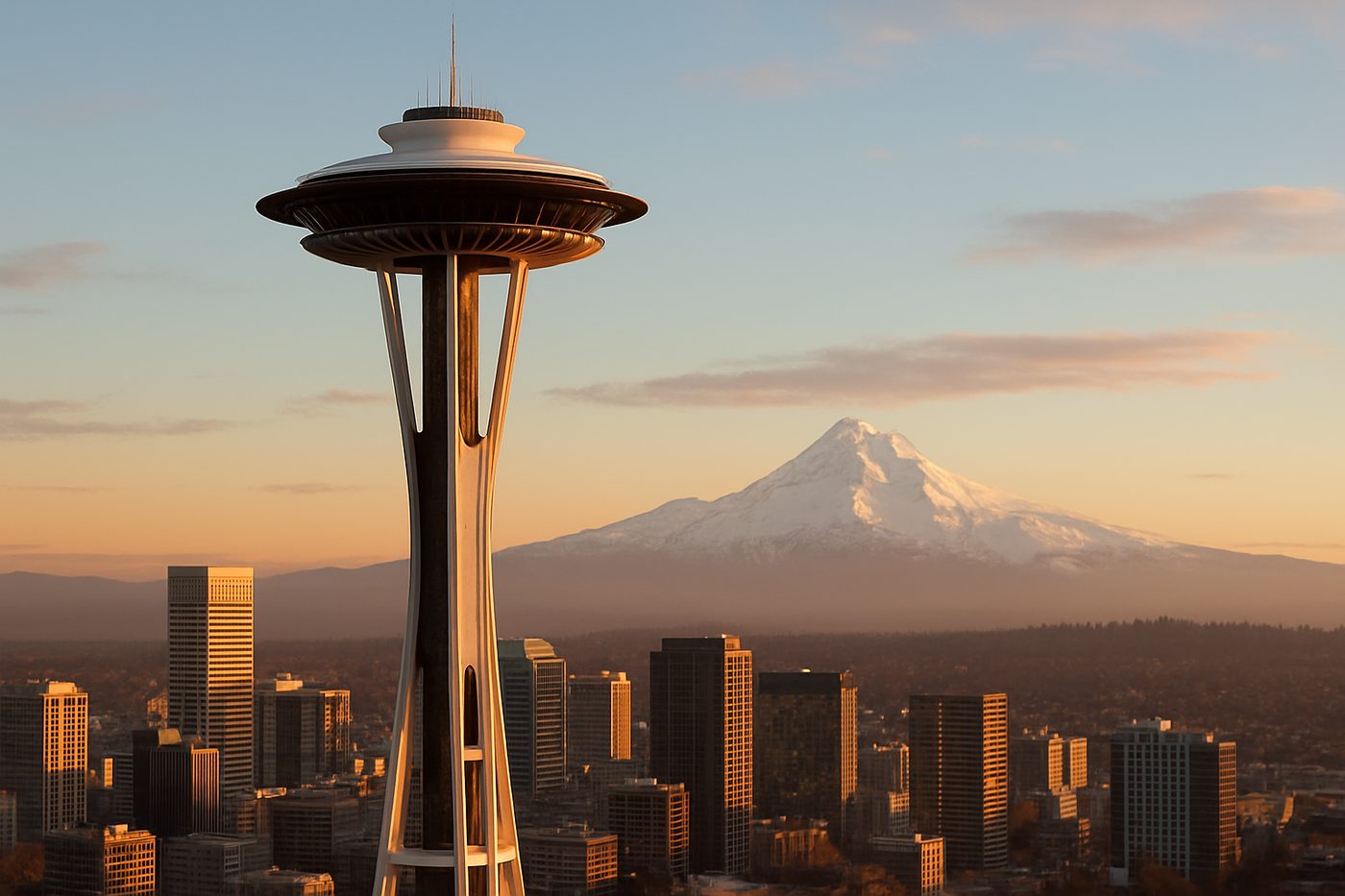 The Space Needle over Seattle